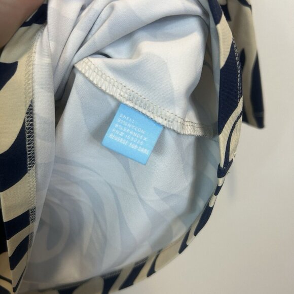 J. McLaughlin Women’s Catalina Cloth 3/4 Sleeve Stretch Cream Navy Size Small - Picture 5 of 8